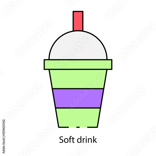 Soft drink single icon vector illustration