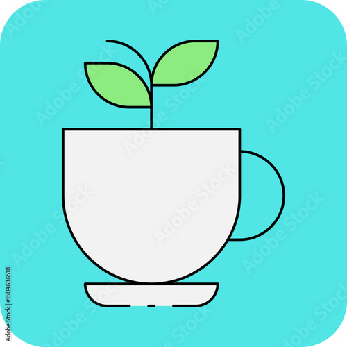 Tea single icon vector illustration