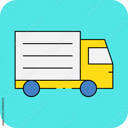 Trucking single icon vector illustration