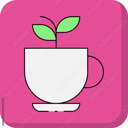 Tea single icon vector illustration