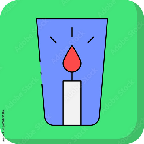 Candle single icon vector illustration