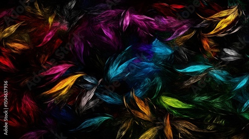 Wallpaper Mural Abstract Colorful Feathers Artistic Background Texture Torontodigital.ca