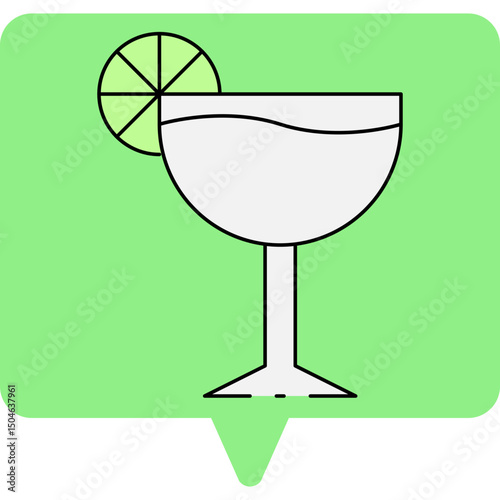 Cocktail single icon vector illustration