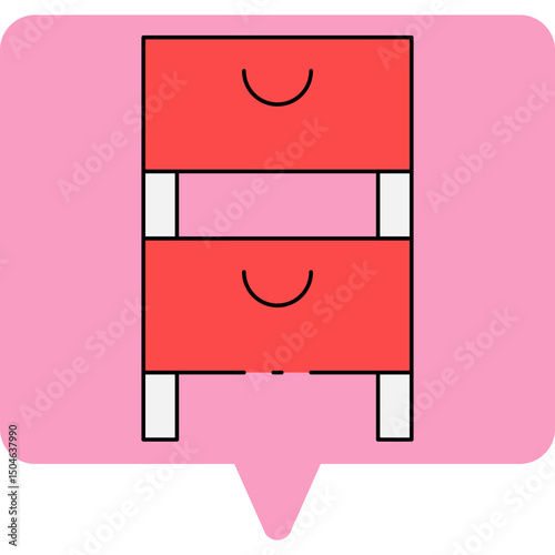Drawer single icon vector illustration