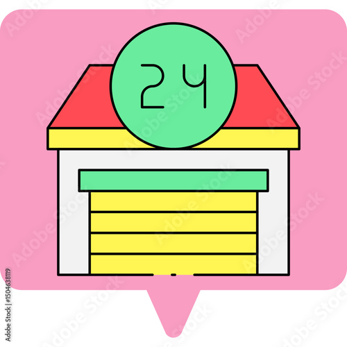 Garage single icon vector illustration