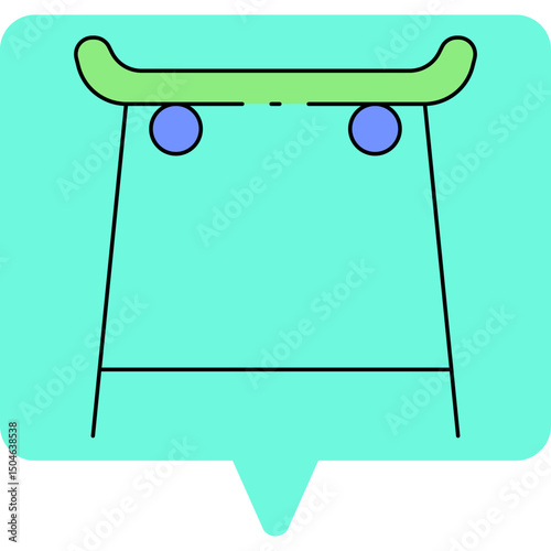 Skate board single icon vector illustration