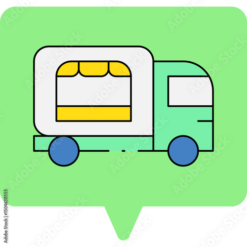 Snacks truck single icon vector illustration