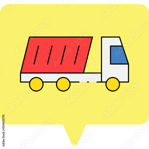 Truck single icon vector illustration