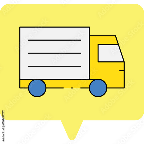 Trucking single icon vector illustration