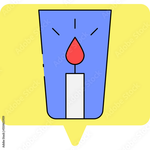 Candle single icon vector illustration