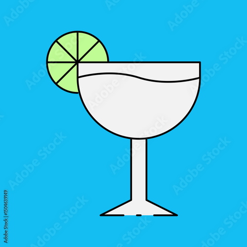Cocktail single icon vector illustration