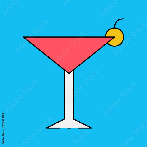 Drinking single icon vector illustration
