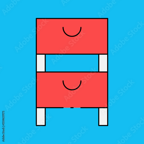 Drawer single icon vector illustration