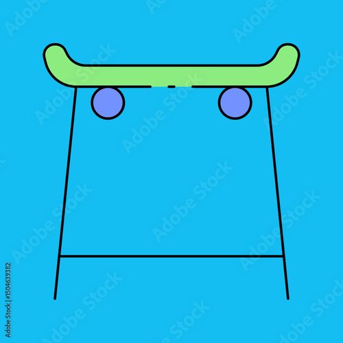 Skate board single icon vector illustration