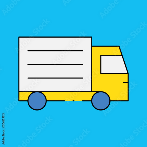 Trucking single icon vector illustration