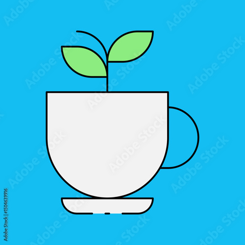 Tea single icon vector illustration
