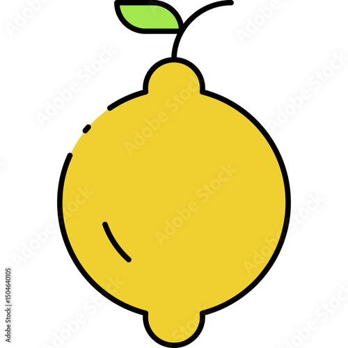Lemon single icon vector illustration