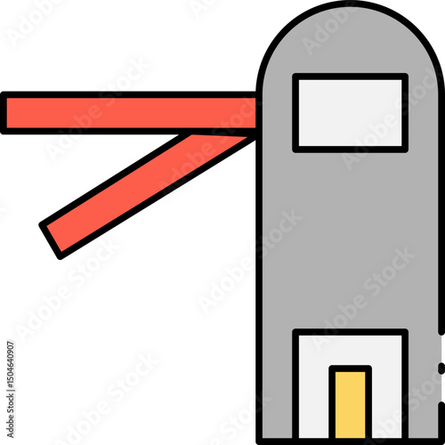 Barrier single icon vector illustration