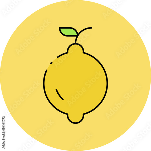 Lemon single icon vector illustration