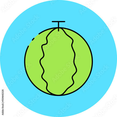 Watermelon single icon vector illustration