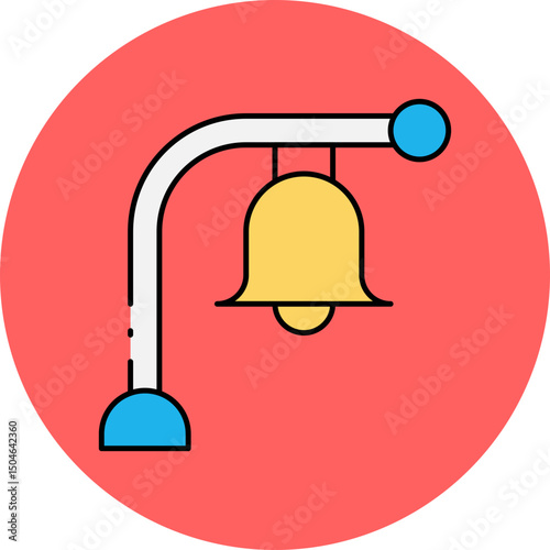 Bell single icon vector illustration