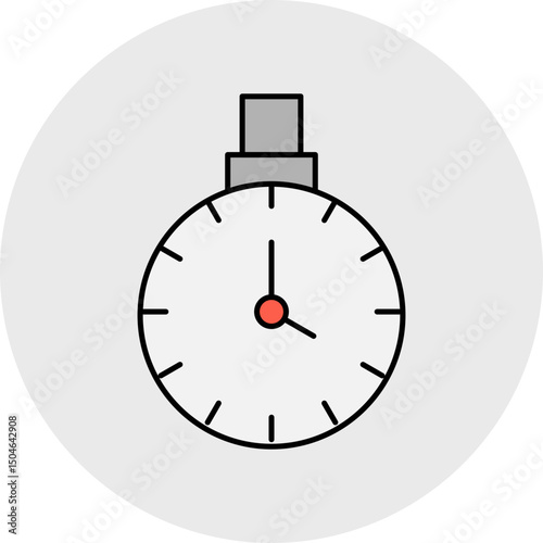 Stopwatch single icon vector illustration