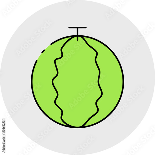 Watermelon single icon vector illustration
