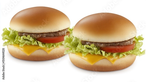Wallpaper Mural Delicious cheeseburgers with fresh lettuce and tomatoes ready for a tasty meal Torontodigital.ca