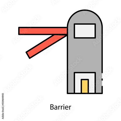 Barrier single icon vector illustration