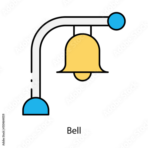 Bell single icon vector illustration