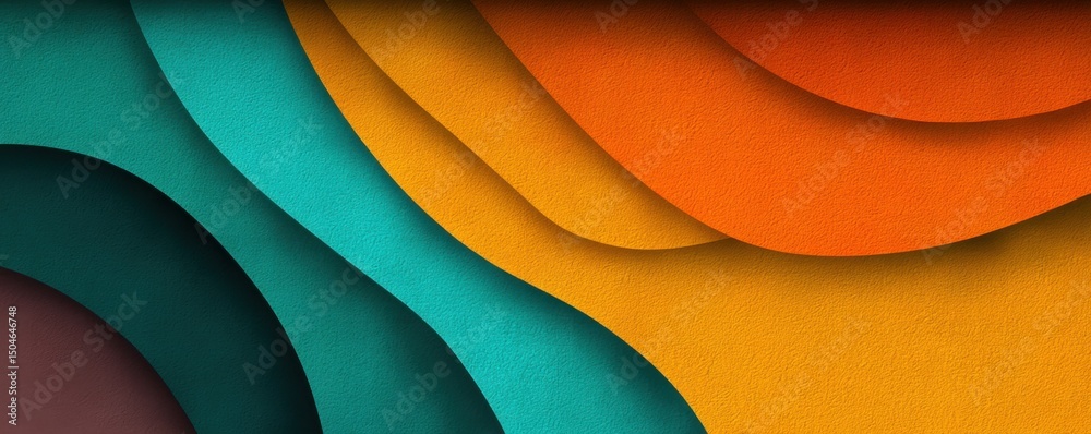 Obraz premium Colorful abstract texture with overlapping wavy layers in vivid tones