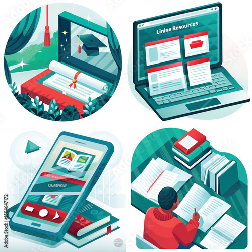 Educational resources in digital format for online learning and research  