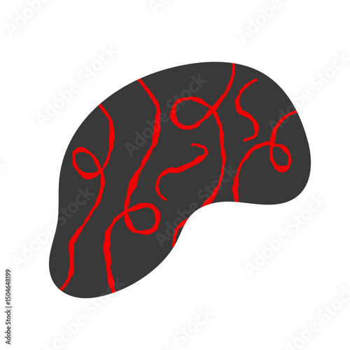 Abstract stylized illustration of the spleen