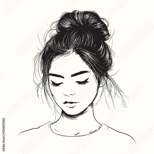 woman with long hair