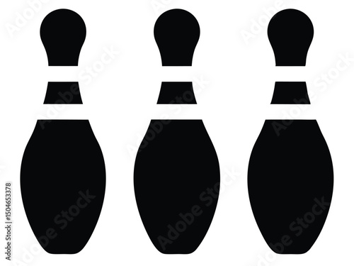 Bowling pins vector illustration for sports and recreation activities design