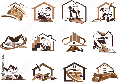 Collection of Construction and Home Renovation Logos