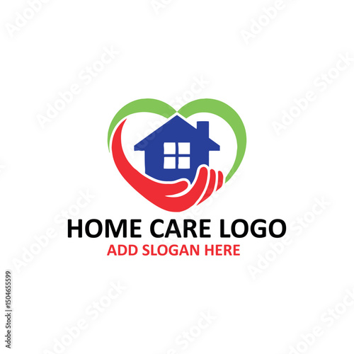 home care logo design vector