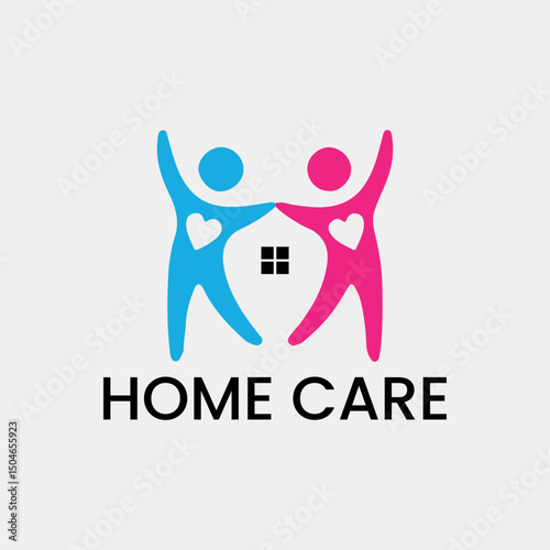 home care logo design vector