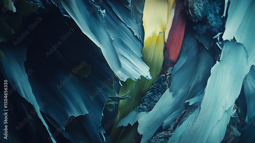 Obraz premium Abstract Teal Green Nature Texture Background, Paint Strokes, Closeup