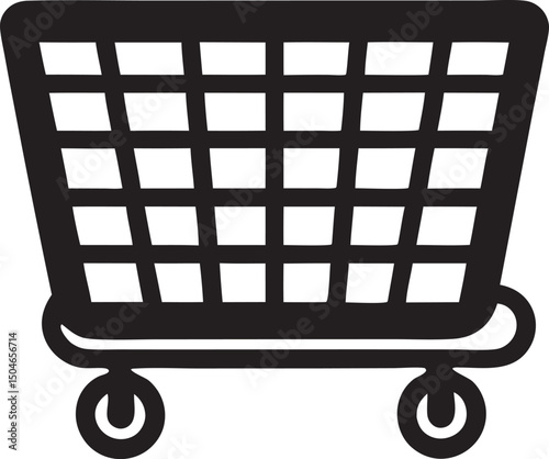 Full and empty shopping cart symbol, shop and sale, vector illustration on a white background.