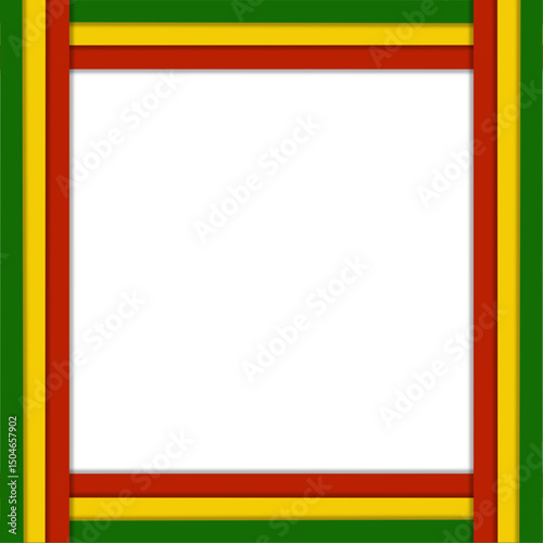 Unity in Freedom: Juneteenth Pan-African Frame with Transparent Background