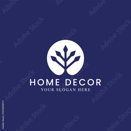 home craft and home decor logo design vector
