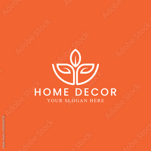 home craft and home decor logo design vector