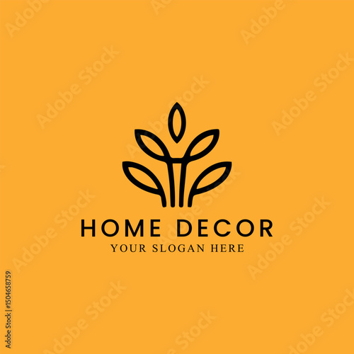 home craft and home decor logo design vector