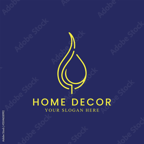 home craft and home decor logo design vector