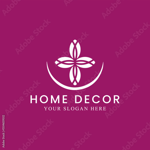 home craft and home decor logo design vector