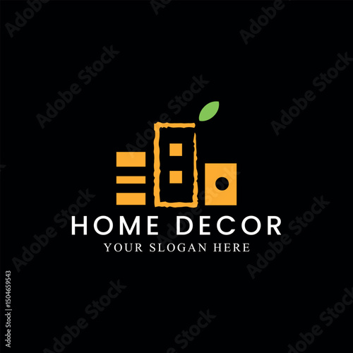 home craft and home decor logo design vector