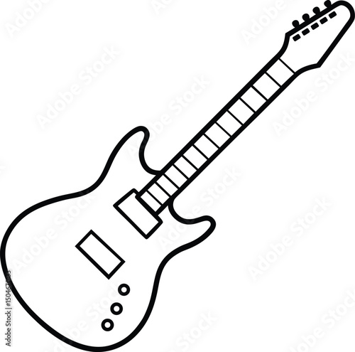 electric guitar isolated on white