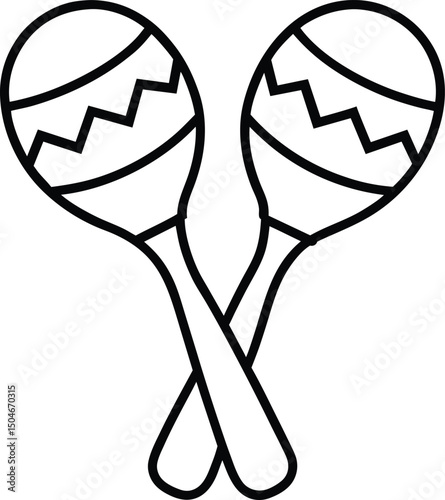 maracas on white background