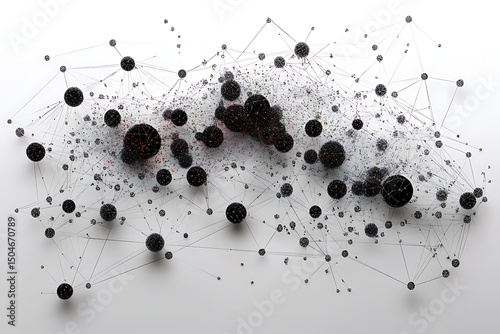 Network Visualization Abstract Data Points and Connections